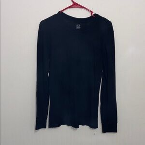 Fruit of the Loom Black Thermal Long‑Sleeve Shirt